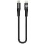 Mobilize Strong Nylon USB-C naar Apple Lightning Kabel 0.2 Meter - Zwart