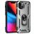 Mobigear Armor Ring iPhone 13 Hoesje Hardcase Backcover Shockproof met Ringhouder - Zilver
