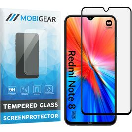 Mobigear Premium Xiaomi Redmi Note 8 Glazen Screenprotector - Case Friendly - Zwart