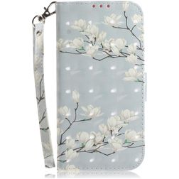 Mobigear Design Samsung Galaxy A30s Hoesje Bookcase Portemonnee - Magnolia