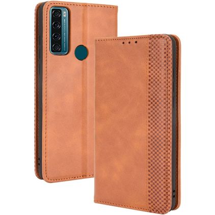 Mobigear Sensation TCL 20 SE Hoesje Bookcase Portemonnee - Bruin