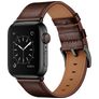 Mobigear Firenze Leren Apple Watch Bandje Gespsluiting - 42/41/40/38 mm - Bruin