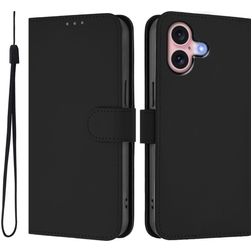 Mobigear Urban Wallet iPhone 16 Hoesje Bookcase Portemonnee - Zwart