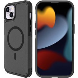 Mobigear Traveller iPhone 15 Plus MagSafe Hoesje Hardcase Backcover Shockproof - Zwart