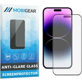 Mobigear Premium iPhone 14 Pro Glazen Screenprotector Anti-Glare - Case Friendly - Zwart