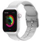 Mobigear Dashed Siliconen Apple Watch Bandje Gespsluiting - 49/46/45/44 mm - Wit