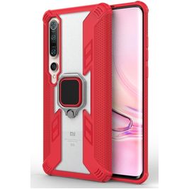 Mobigear Armor Ring Xiaomi Mi 10 Pro Hoesje Hardcase Backcover Shockproof met Ringhouder - Rood