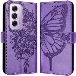 Mobigear Butterfly OPPO Reno 12 Pro Hoesje Bookcase Portemonnee - Paars