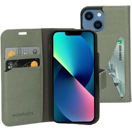 Mobiparts Classic Wallet iPhone 13 Mini Hoesje Bookcase Portemonnee - Stone Green