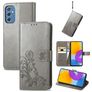 Mobigear Clover Samsung Galaxy M52 Hoesje Bookcase Portemonnee - Grijs