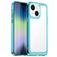 Mobigear Crystal iPhone 14 Hoesje Hardcase Backcover - Transparant / Turquoise
