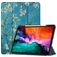 Mobigear Tri-Fold Gel iPad Pro 12.9 Inch (2021) Hoes TPU,Kunstleer Bookcase + Stylus Houder - Amandelbloesem