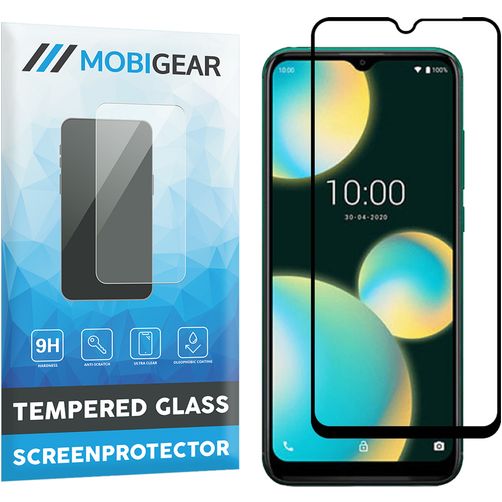Mobigear Premium Wiko View 4 Lite Glazen Screenprotector - Case Friendly - Zwart