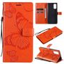 Mobigear Butterfly OPPO Reno 4 Hoesje Bookcase Portemonnee - Oranje
