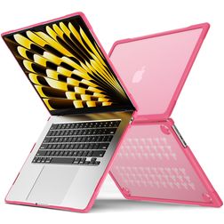 Mobigear Shockproof Pro MacBook Air 15 Inch (2023-2025) Hoes Hardshell Laptopcover MacBook Case - Roze - Model A2941 / A3114 / A3241