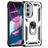 Mobigear Armor Ring Motorola Edge 30 Pro Hoesje Hardcase Backcover Shockproof met Ringhouder - Zilver