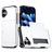 Mobigear Card iPhone 18 Hoesje Hardcase Backcover Shockproof met Pasjeshouder - Wit