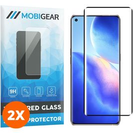 Mobigear Premium OPPO Find X3 Neo Glazen Screenprotector - Case Friendly - Zwart (2-Pack)