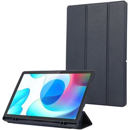 Mobigear Tri-Fold Gel Samsung Galaxy Tab A9 Plus (2023) Hoes TPU,Kunstleer Bookcase + Stylus Houder - Donkerblauw