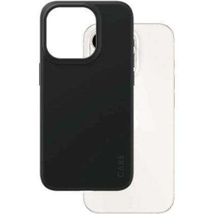 CARE by PanzerGlass Fashionable iPhone 15 Pro Siliconen Hoesje Backcover - Zwart