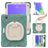 Mobigear RingGuard iPad Mini 7 (2024) Hoes Hard Kunststof,Siliconen Backcover + Stylus Houder + Schouderband + Standaard - Groen