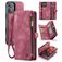 Caseme 008 iPhone 16 Hoesje Uitneembare 2in1 Bookcase Portemonnee - Rood