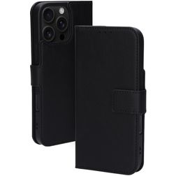 Mobiparts Classic Wallet MagSafe iPhone 16 Pro Max MagSafe Hoesje Bookcase Portemonnee - Zwart