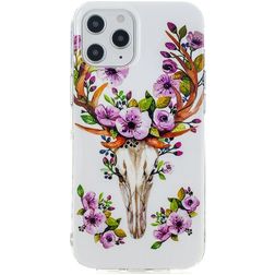 Mobigear Design iPhone 12 Pro Hoesje Flexibel TPU Backcover - Bloemen