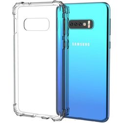 Mobigear Cushion Doorzichtig Samsung Galaxy S10e Hoesje Flexibel TPU Backcover Shockproof - Transparant