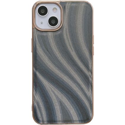 Mobigear Wavy iPhone 14 Hoesje Hardcase Backcover - Zilver