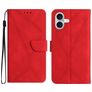 Mobigear Stitch iPhone 17 Hoesje Bookcase Portemonnee - Rood