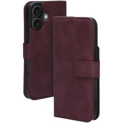 Mobiparts Classic Wallet MagSafe iPhone 16 Hoesje Bookcase Portemonnee - Velvet Red