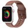 Mobigear Dashed Siliconen Apple Watch Bandje Gespsluiting - 49/46/45/44 mm - Bruin