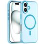 Mobigear Shockproof iPhone 16 Plus MagSafe Hoesje Flexibel TPU Backcover - Blauw
