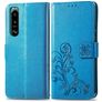 Mobigear clover Sony Xperia 5 IV Hoesje Bookcase Portemonnee - Blauw