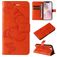 Mobigear Butterfly iPhone 16e Hoesje Bookcase Portemonnee - Oranje