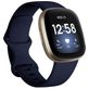 Mobigear Sport Dual Siliconen Fitbit Versa 3 Bandje Druksluiting - Donkerblauw