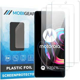Mobigear Motorola Edge 20 Pro Screenprotector Folie - Case Friendly (3-Pack)