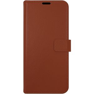 Valenta Gel Skin Samsung Galaxy A14 Hoesje Echt Leer Bookcase Portemonnee - Bruin