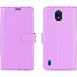 Mobigear Classic Nokia 1.3 Hoesje Bookcase Portemonnee - Paars