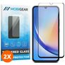 Mobigear Premium Samsung Galaxy A34 Glazen Screenprotector - Case Friendly - Zwart (2-Pack)