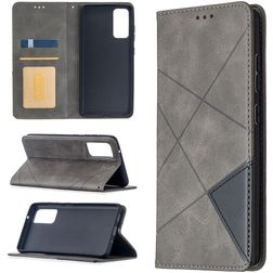 Mobigear Rhombus Slim Samsung Galaxy S20 FE Hoesje Bookcase - Grijs