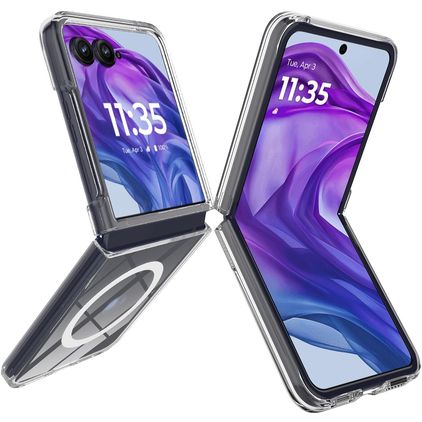 Mobigear Crystal Doorzichtig Motorola Razr 50 Ultra MagSafe Hoesje Hardcase Backcover - Transparant