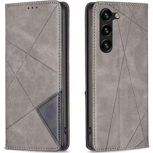 Mobigear Rhombus Slim Samsung Galaxy S23 Plus Hoesje Bookcase - Grijs
