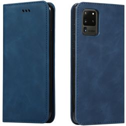 Mobigear Retro Slim Samsung Galaxy S20 Ultra Hoesje Bookcase Portemonnee - Blauw