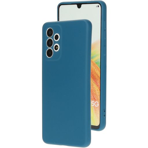 Mobiparts Samsung Galaxy A33 Siliconen Hoesje Backcover - Blueberry Blue