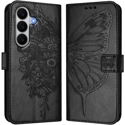 Mobigear Butterfly Samsung Galaxy A27 Hoesje Bookcase Portemonnee - Zwart