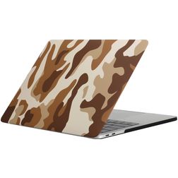 Mobigear Camouflage MacBook Pro 13 Inch (2016-2023) Hoes Hardshell Laptopcover MacBook Case - Bruin - Model A1706 / A1708 / A1989 / A2159 / A2289 / A2251 / A2338
