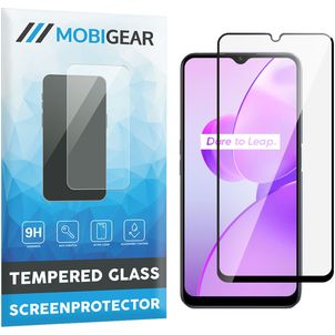 Mobigear Premium Realme C31 Glazen Screenprotector - Case Friendly - Zwart
