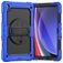 Mobigear SureGrip Xtreme Samsung Galaxy Tab A9 Plus (2023) Hoes Hard Kunststof,Siliconen Backcover + Schouderband + Standaard - Blauw